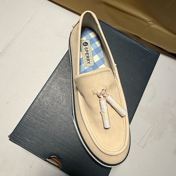 Sperry Women’s Sea Sailor Platform Shoes White Leather Size 9 NEW - Picture 5 of 12